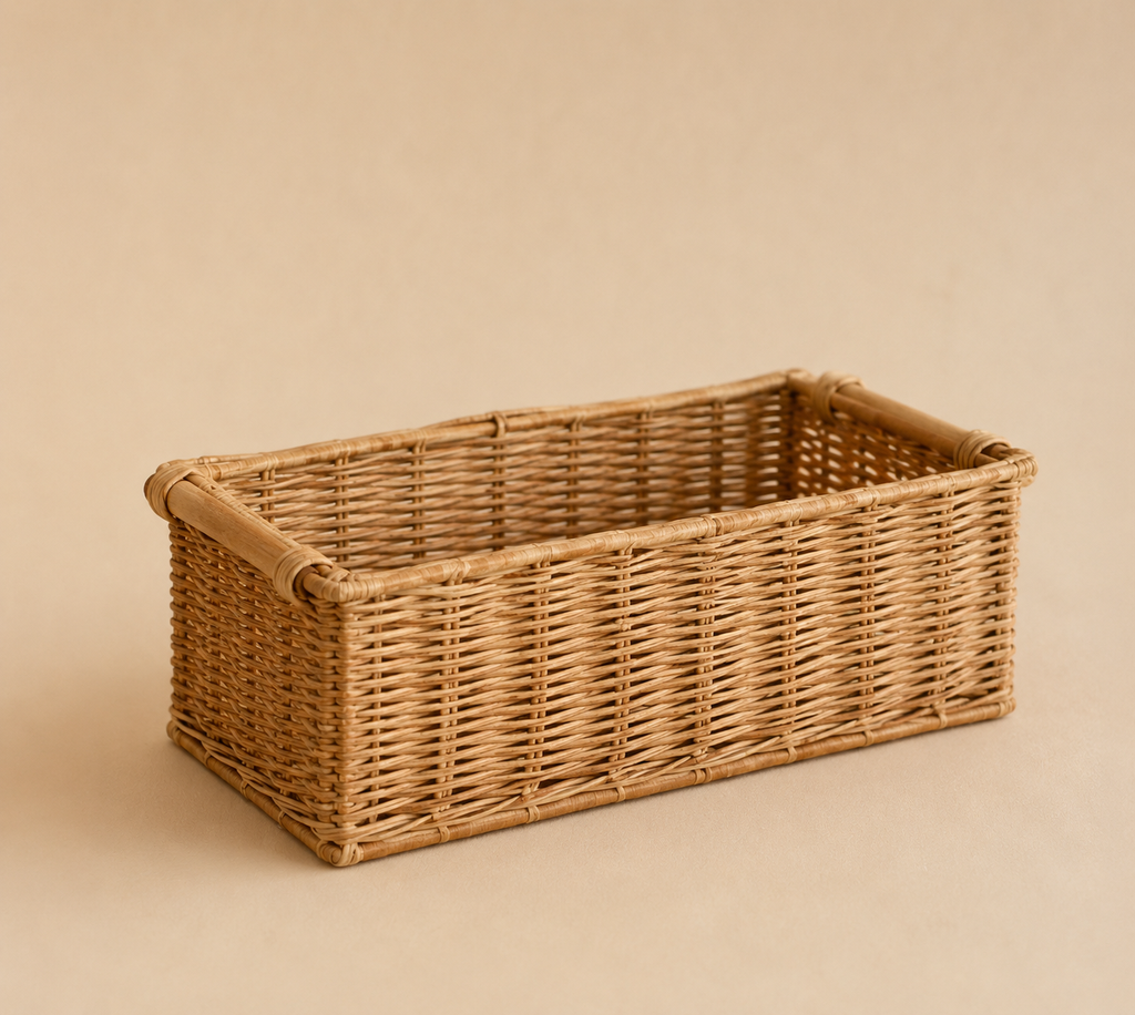 Panier de rangement rectangulaire en rotin tressé | PALIO