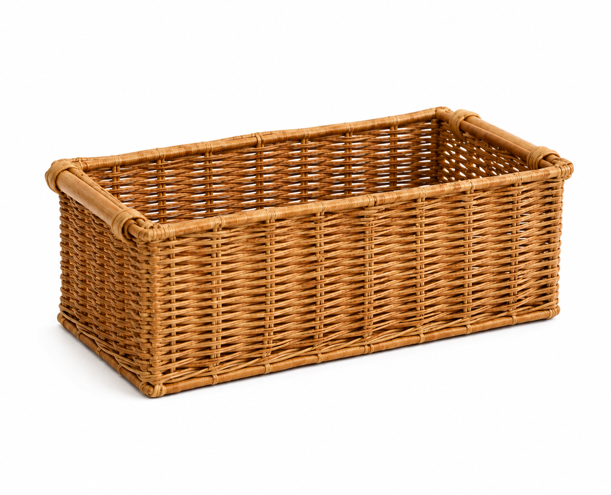 Panier de rangement rectangulaire en rotin tressé | PALIO