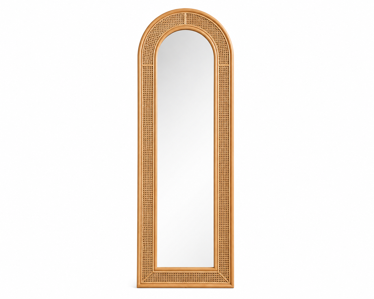 Grand miroir en rotin forme arche | RODI