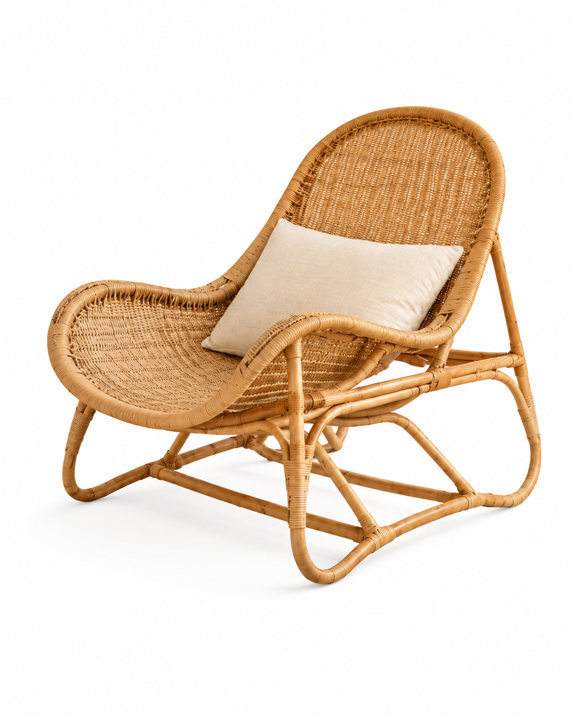 Fauteuil en rotin cocoon nature | TEDI