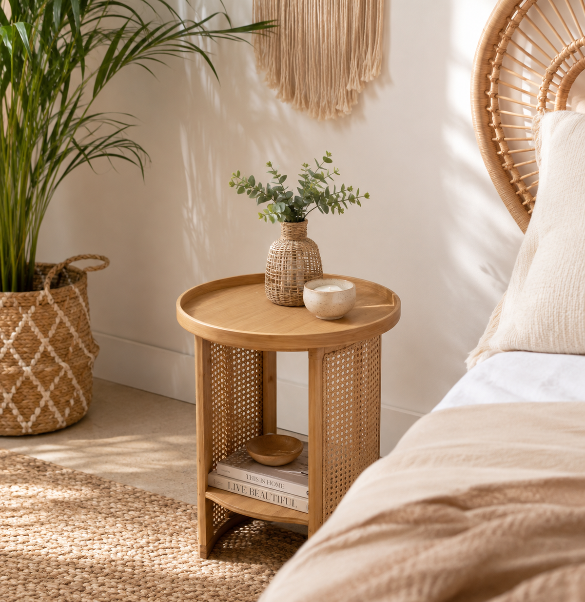 Table basse en rotin naturel | TEIA