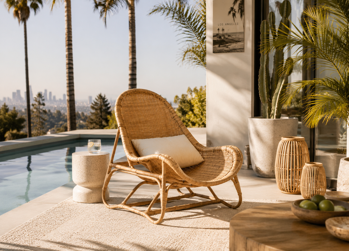 Fauteuil en rotin cocoon nature | TEDI