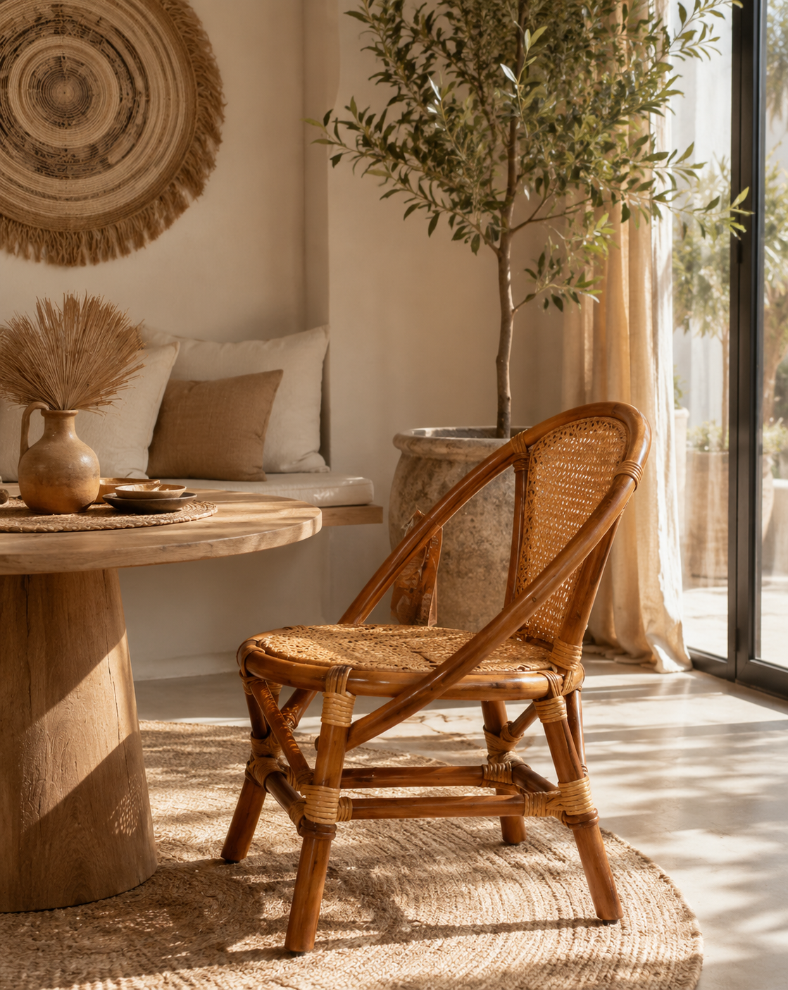 Chaise en rotin naturel bohème | BAIA