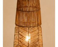 Lampadaire en rotin tressé forme colonne | COLIM