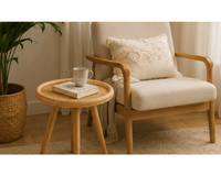 Table d’appoint ronde en rotin tressé | TRELA