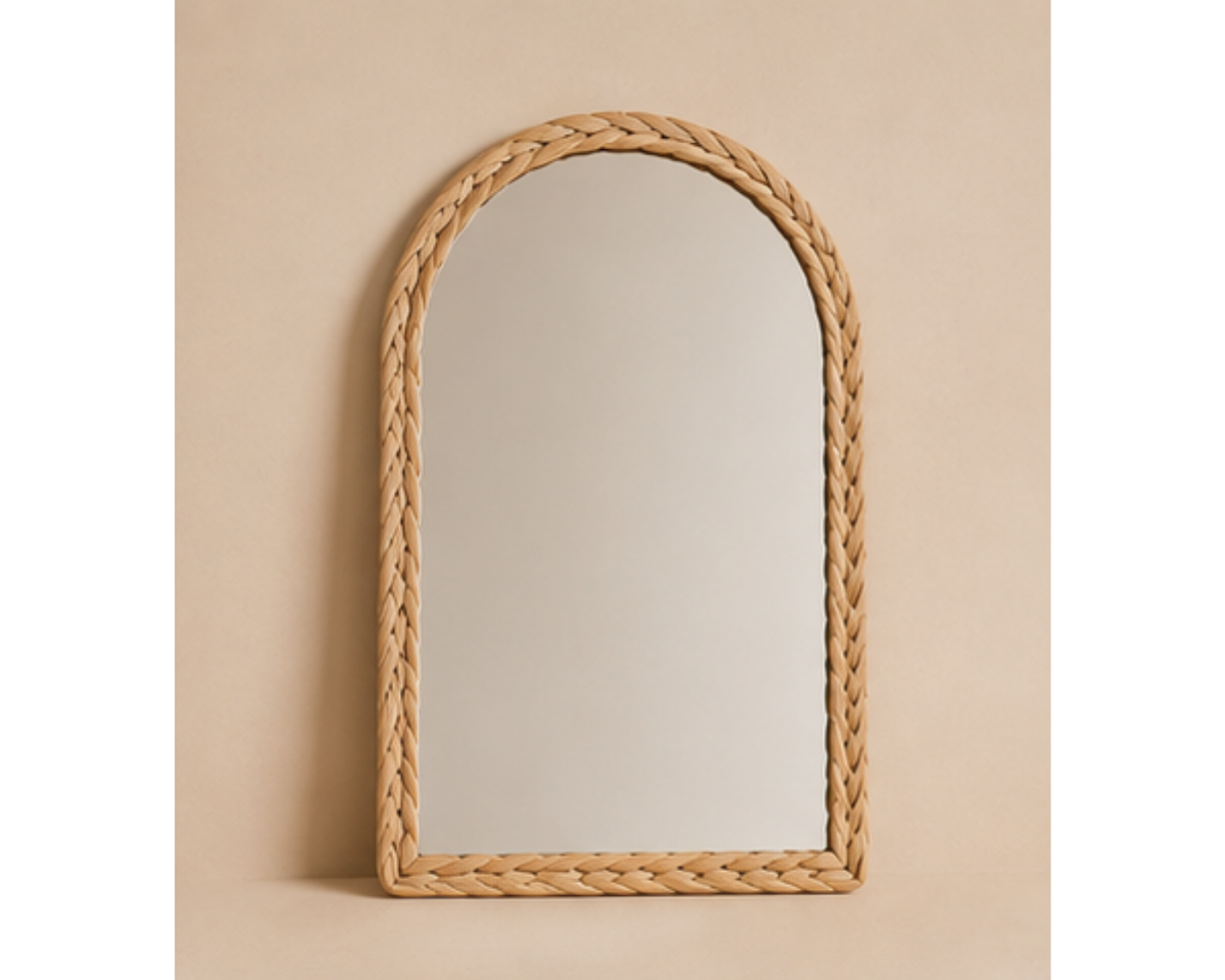 Miroir mural en rotin design arche | ARCHI