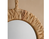 Miroir rond en fibres naturelles tressées | RODIO